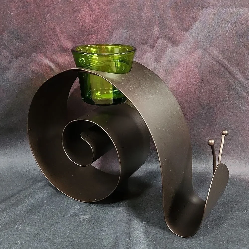 🩵NIB PartyLite Metal Snail Tealight/Votive Candle Holder